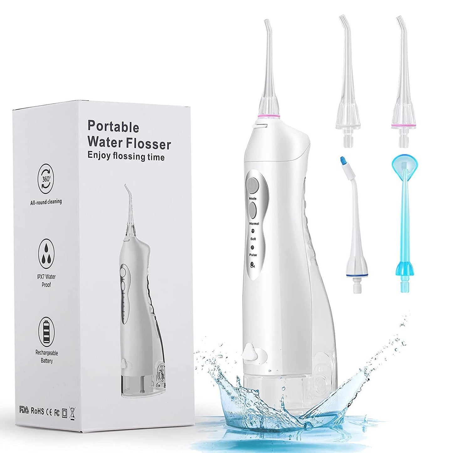 Irrigador dental eléctrico portátil de 220 ml de 3 velocidades para el hogar