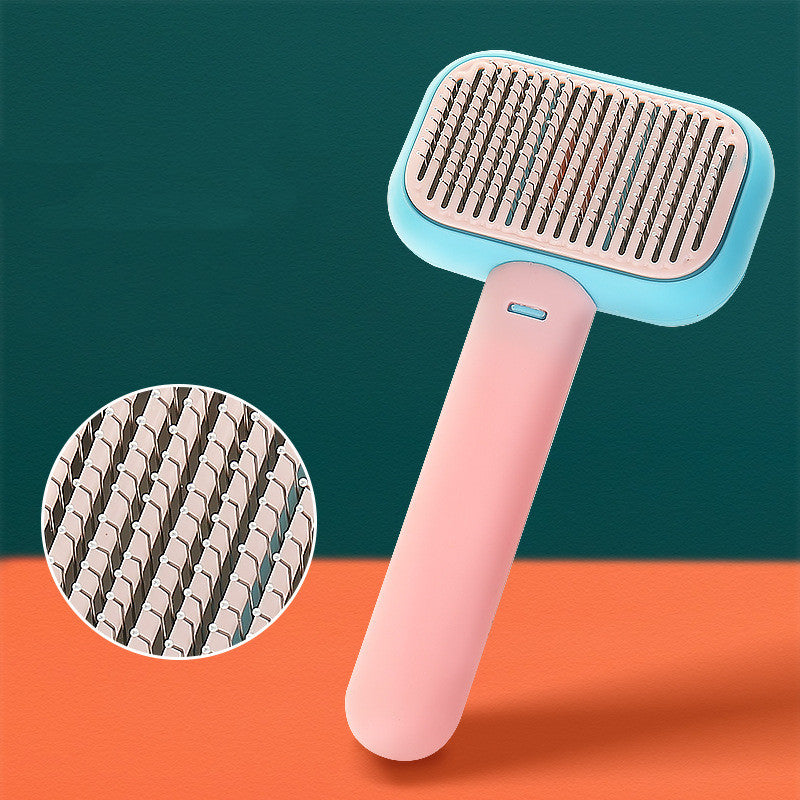 New Pet Cat Dog Hair Brush Hair Massage Comb Open-Knot Brush Grooming Cleaning Tool Stainless Steel Comb - Here2Save