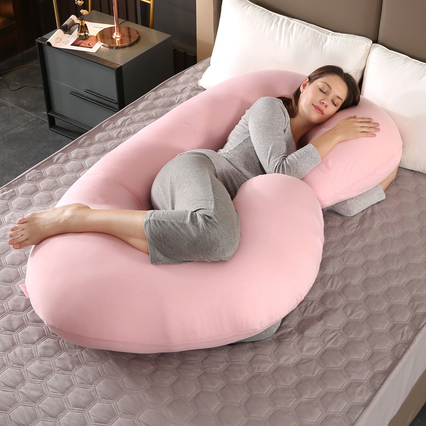 Inicio Almohada de cintura simple para mujeres embarazadas tipo C