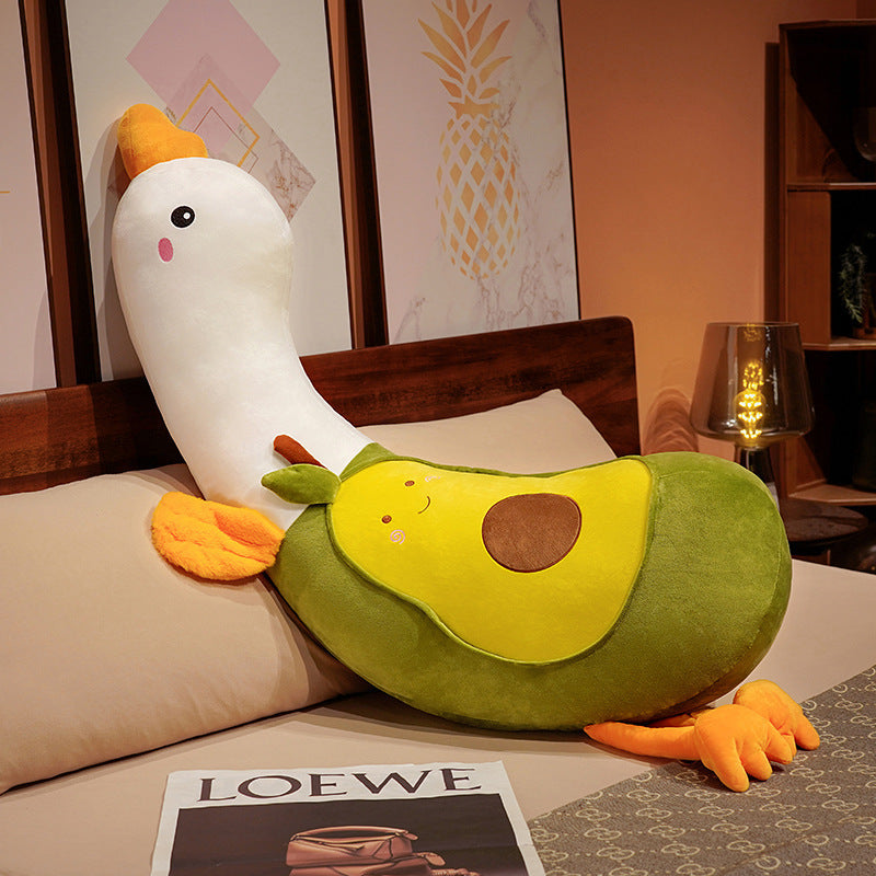 Cartoon Fruit Banana Avocado Big White Goose Doll Toy