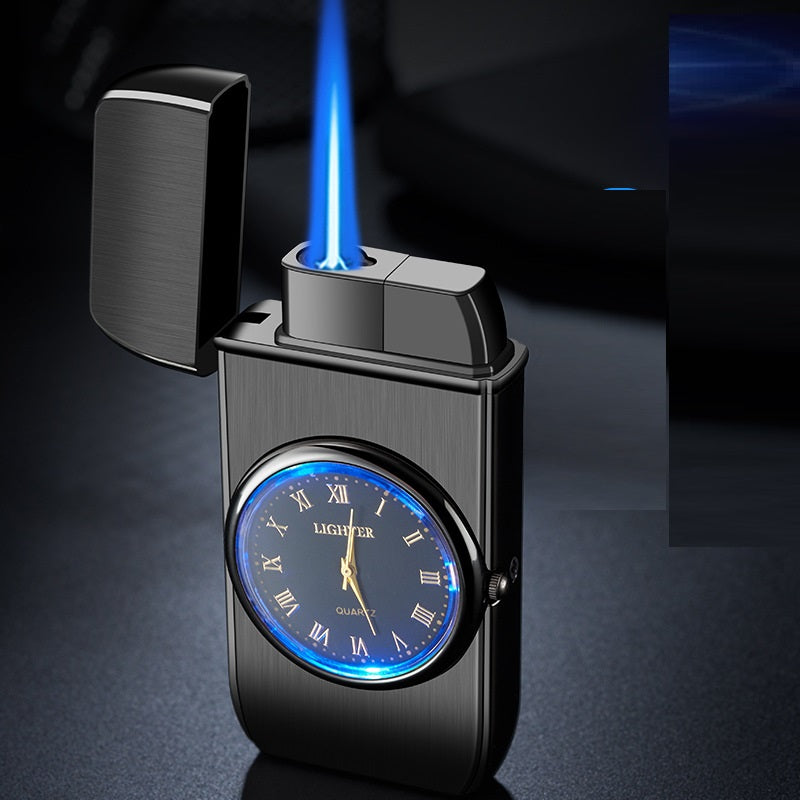 Personalized Creative Multifunctional Electronic Watch Cigarette Lighter-in-one Body Multi-purpose LED Flashing Lamp Gift Lighter - Here2Save