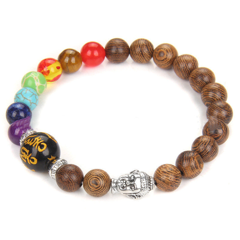 Pulsera de Siete Chakras de Piedra Natural