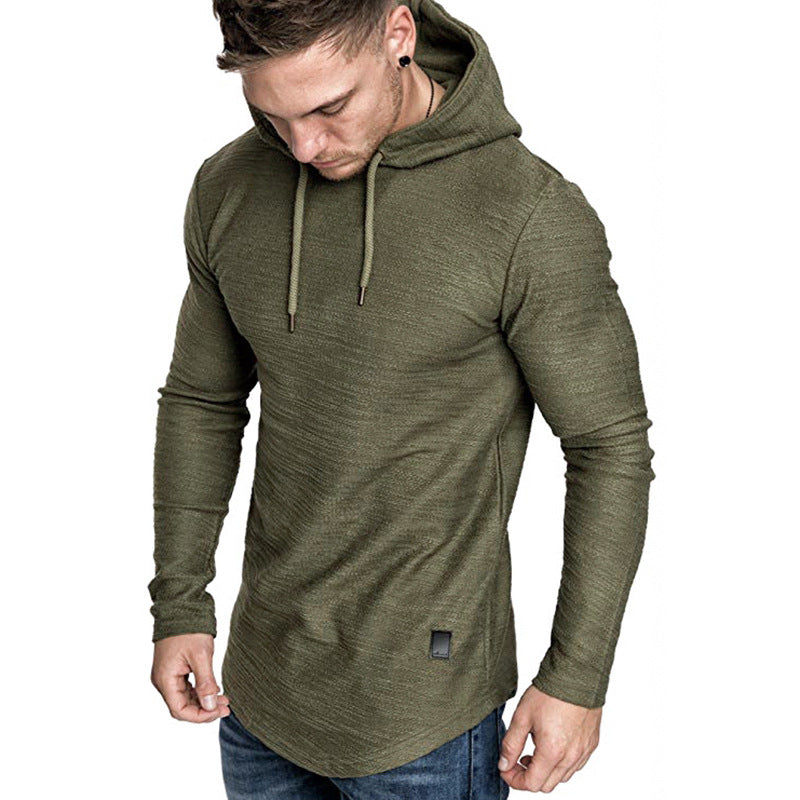 Sudadera con capucha para hombre Sudadera casual de manga larga Tops delgados Camiseta de gimnasio