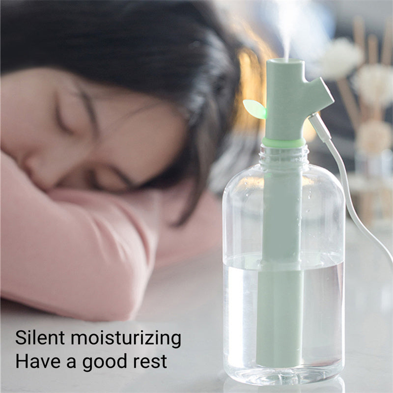 Mini Portable USB Air Humidifier Water Bottle Branch Ultrasonic Cool Mist Maker Fogger Humidificador Diffuser For Home Office - Here2Save