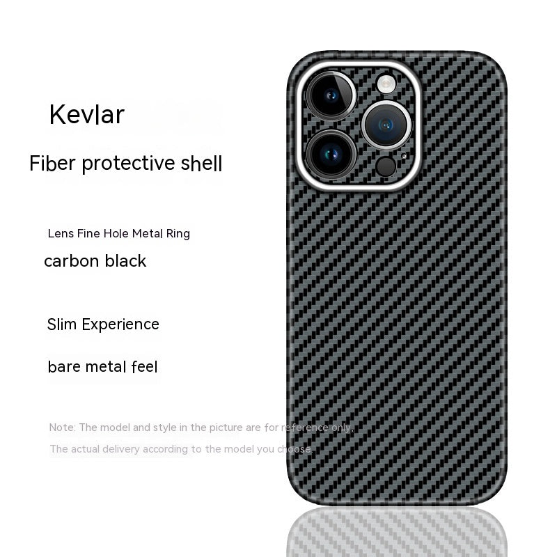 Funda protectora de fibra de carbono para teléfono móvil Kevlar