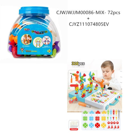 Educational Toy DIY Puzzle Tower Soft Building Blocks