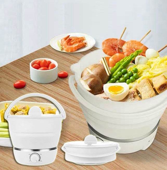 Portable Travel Folding Electric Cooker Multifunctional Electric Hot Pot Food Grade Silicone Dormitory Mini Electric Cooker - Here2Save