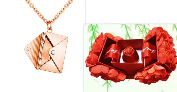 Fashion Jewelry Envelop Necklace Women Lover Letter Pendant Best Gifts For Girlfriend - Here2Save