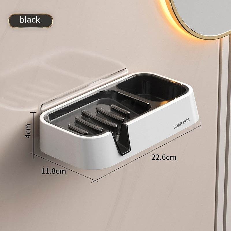 Soap Dish Punch-free Wall-mounted Double Layer - Here2Save