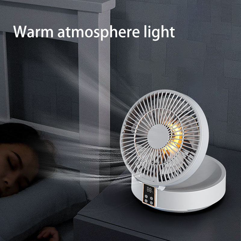 Remote Control Portable Rechargeable Ceiling Usb Electric Folding Fan Night Light Air Cooler Home-appliance Home - Here2Save