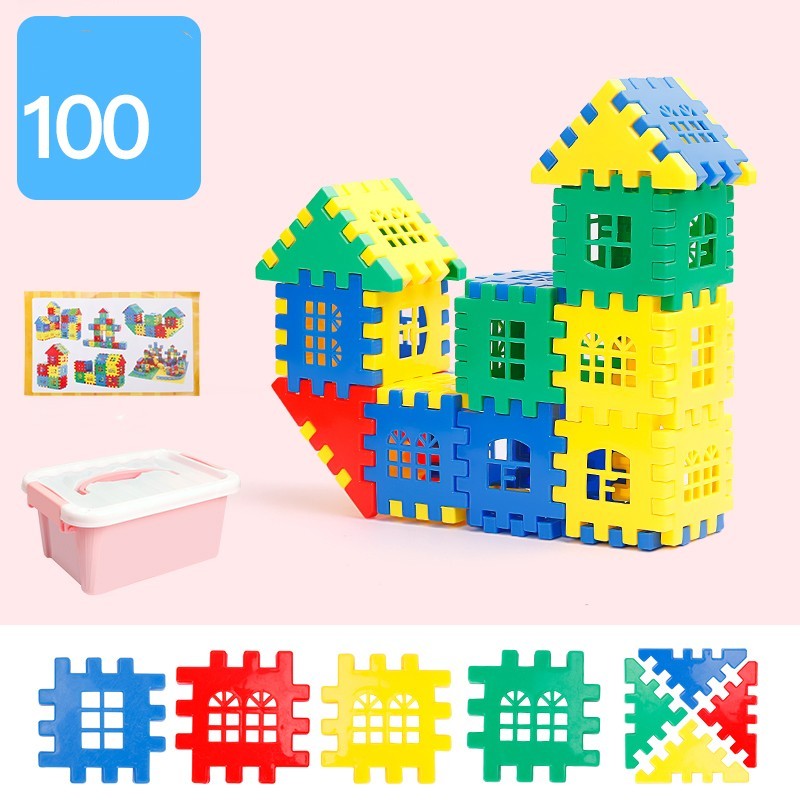 Building Block Puzzle Puzzle Assembling Toys Large Particle House Brain Model Intelligence Development