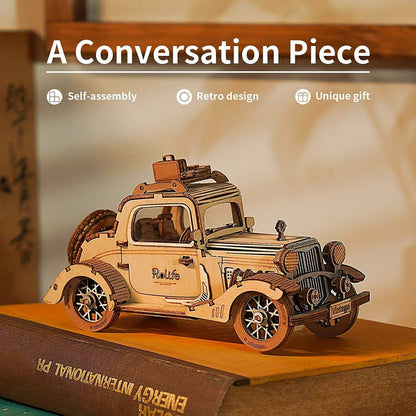 Robotime Rolife Vintage Car Model 3D Wooden Puzzle Toys For Chilidren Kids - Here2Save