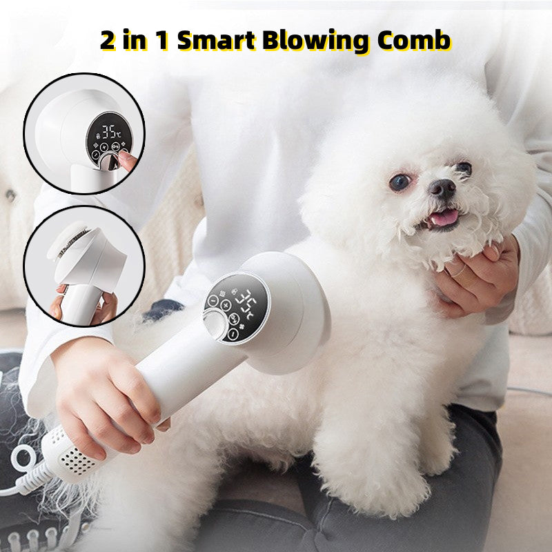 Smart Pet Hair Dryer Dog Golden Retriever Cat Grooming Hairdressing Blow & Comb Silent No Harm Pet Cleaning Supplies Pet Products - Here2Save