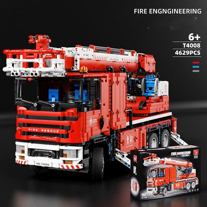 Mechanical Engineering Series Fire Truck - Tank Boy Puzzle Assembling Small Particle Building Blocks