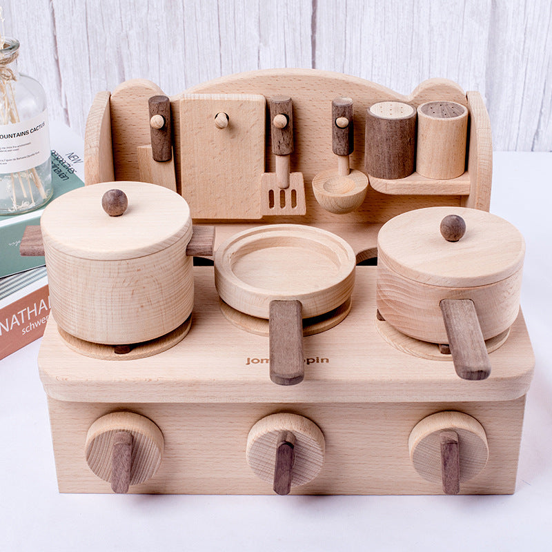 Wooden Mini Kitchen Stove Top Toy