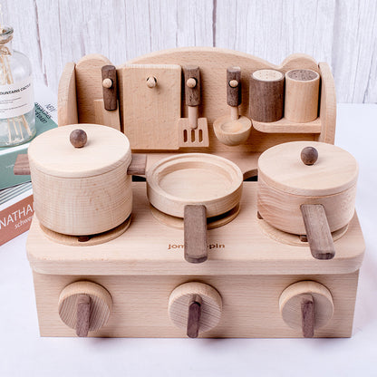 Wooden Mini Kitchen Stove Top Toy