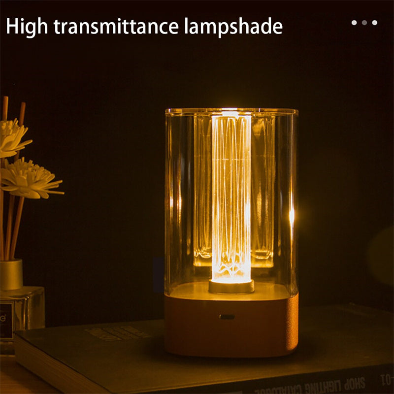 New LED Touch Atmosphere Light USB Charging Eye Protection Bedside Bedroom Lamp Bar Restaurant Garden Decoration Night Light Home Decor - Here2Save