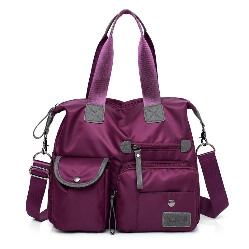 Bolso de hombro multibolsillo de gran capacidad para mujer, bolsos impermeables de nailon, bandoleras cruzadas informales para ir al trabajo