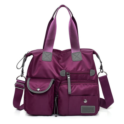 Bolso de hombro multibolsillo de gran capacidad para mujer, bolsos impermeables de nailon, bandoleras cruzadas informales para ir al trabajo