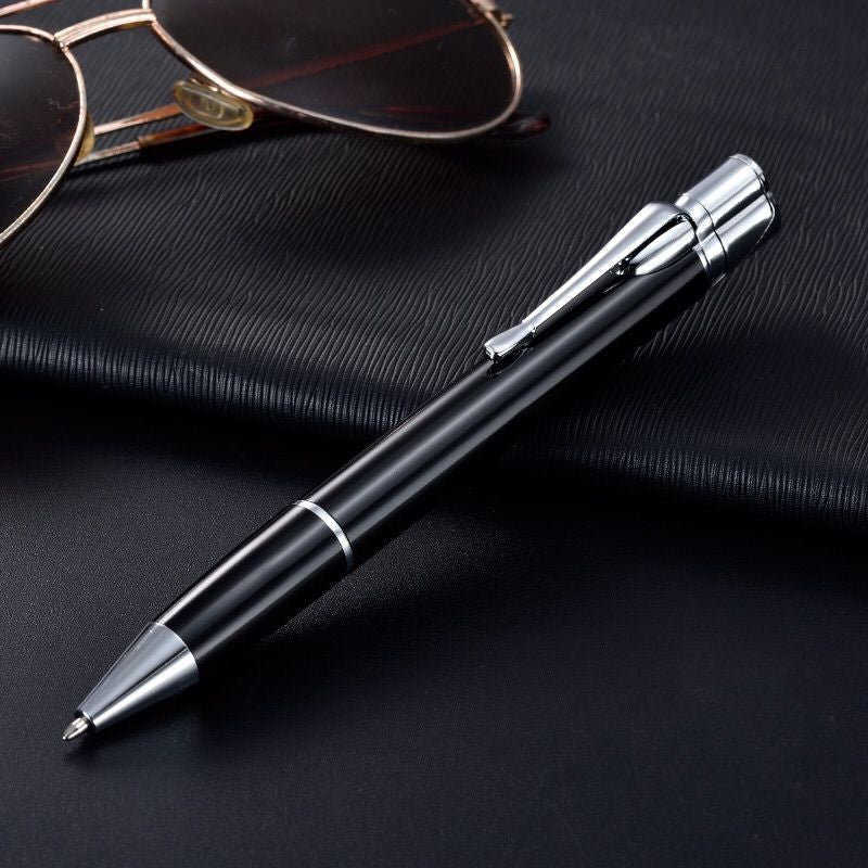 Creative Metal Signature Pen Lighter Windproof Gas Inflatable Jet Lighter Mini Portable Business Birthday Gift Men - Here2Save