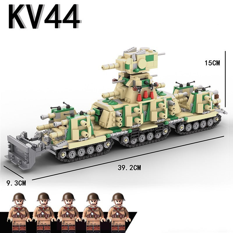 Compatible Building Blocks MOC Restore World Of Tanks KV99KV-44 Model Piecing  Boy Birthday Gift