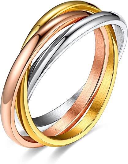 Three-ring Rotating Ring For Couple Creative Personalized Anxiety Relief Rings Women Geometric Jewelry - Here2Save