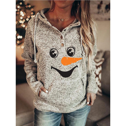 Nuevo Jersey estampado navideño para mujer