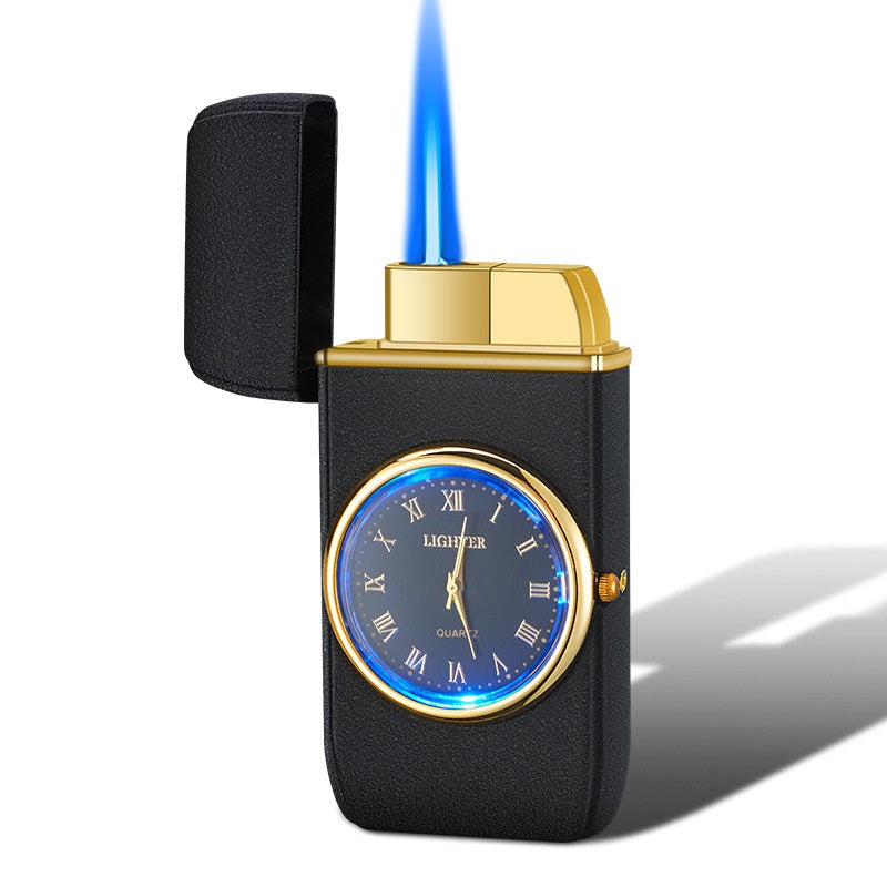 Personalized Creative Multifunctional Electronic Watch Cigarette Lighter-in-one Body Multi-purpose LED Flashing Lamp Gift Lighter - Here2Save