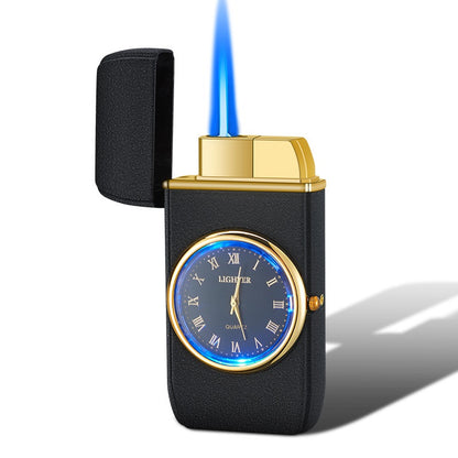 Personalized Creative Multifunctional Electronic Watch Cigarette Lighter-in-one Body Multi-purpose LED Flashing Lamp Gift Lighter - Here2Save