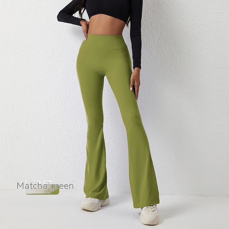 Bell-bottom TrousersWomen's Yoga High Waist Pants Leggings Wide Leg Fitness Pants