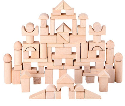 KIDUS 80 beech wooden building blocks