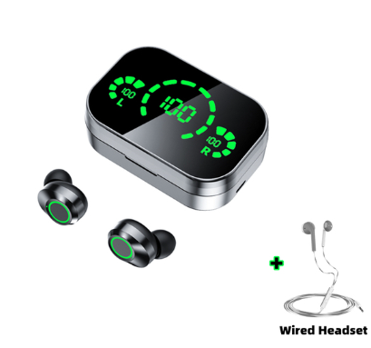 YD03 Wireless Bluetooth Headset TWS Large Screen Smart Digital Display In Ear Breathing Light - Here2Save