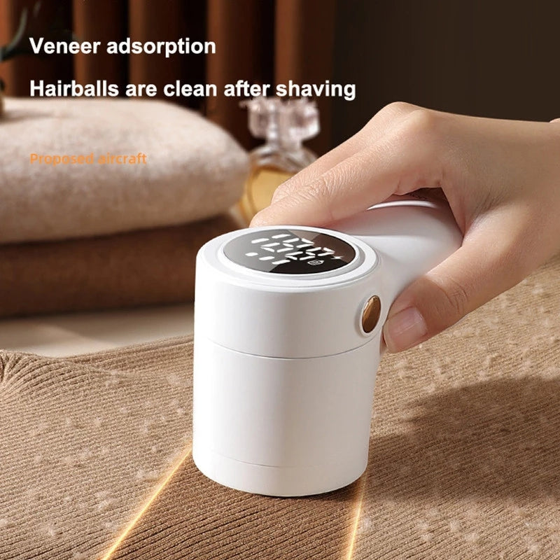 New Lint Remover Electric Hairball Trimmer Smart LED Digital Display Fabric USB Charging Portable Professional Fast Household - Here2Save