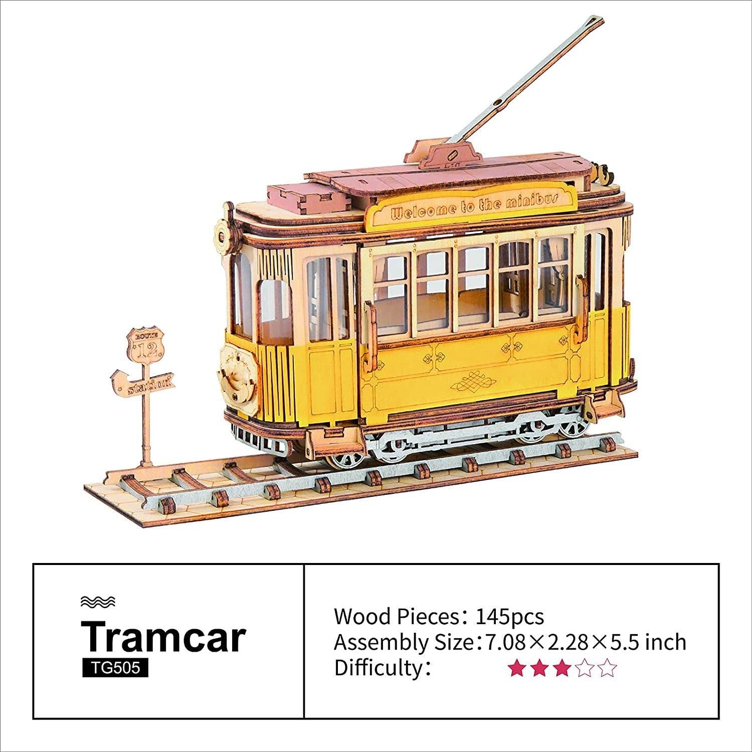 Robotime Rolife Vintage Car Model 3D Wooden Puzzle Toys For Chilidren Kids - Here2Save
