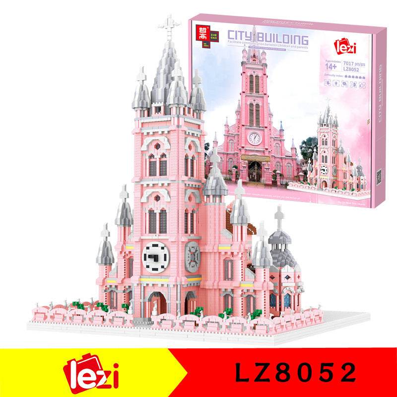 Red Church Model Decompression Building Blocks Educational Toys - Here2Save
