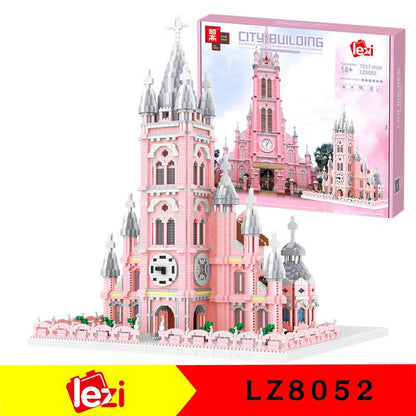 Red Church Model Decompression Building Blocks Educational Toys - Here2Save