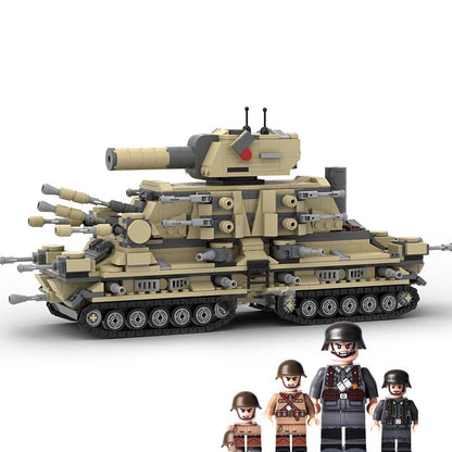 Compatible Building Blocks MOC Restore World Of Tanks KV99KV-44 Model Piecing  Boy Birthday Gift