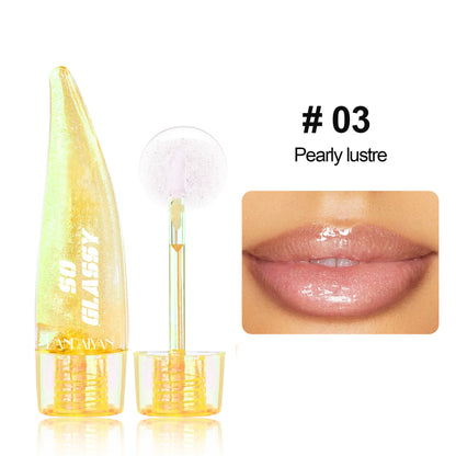 Brillo de labios que cambia de color Cristal de espejo nacarado transparente