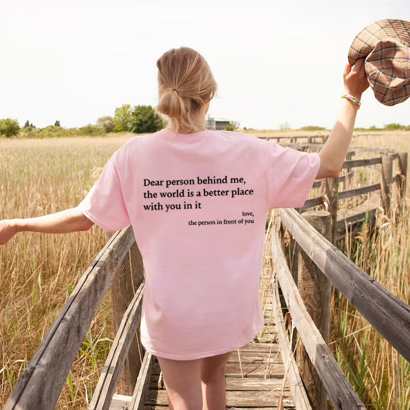 Nueva camiseta a la moda con letras para mujer, camiseta con eslogan de manga corta y cuello redondo