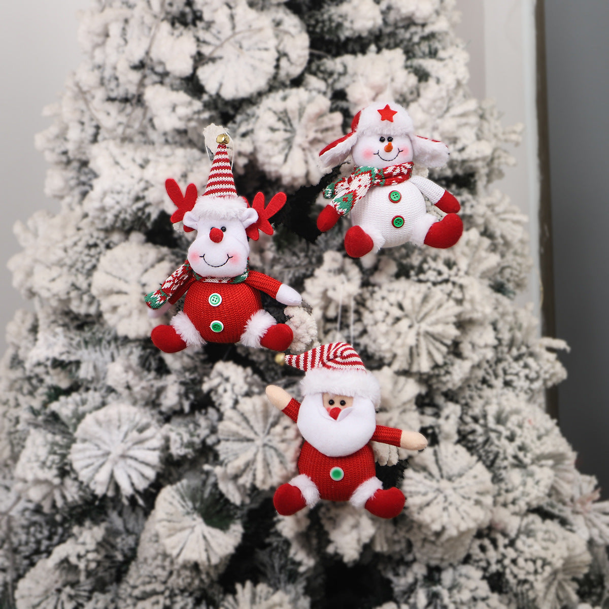 Christmas Decorations Cartoon Old Snowman Doll Christmas Tree Pendant