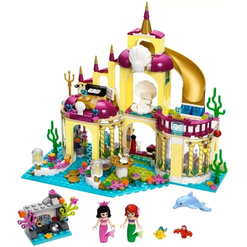 Mermaid Princess Underwater Palace Building Block Castle kids Toy